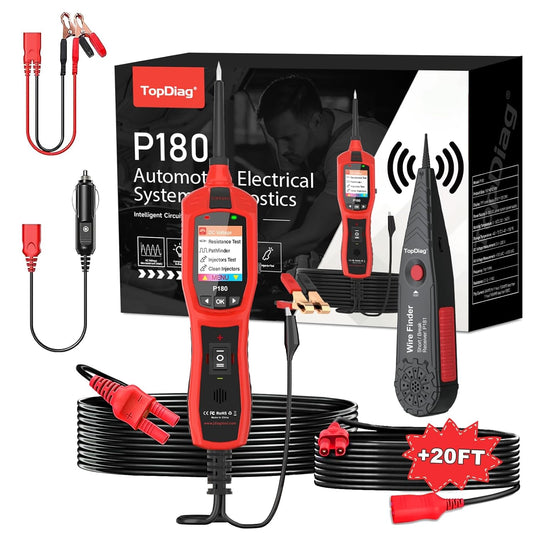 Circuit Breaker Finder Tool, Battery Tester, AC DC Voltage Tester, Fuel Injector Tester, 9V-30V Automotive Circuit Tester with 40FT Cable, P180