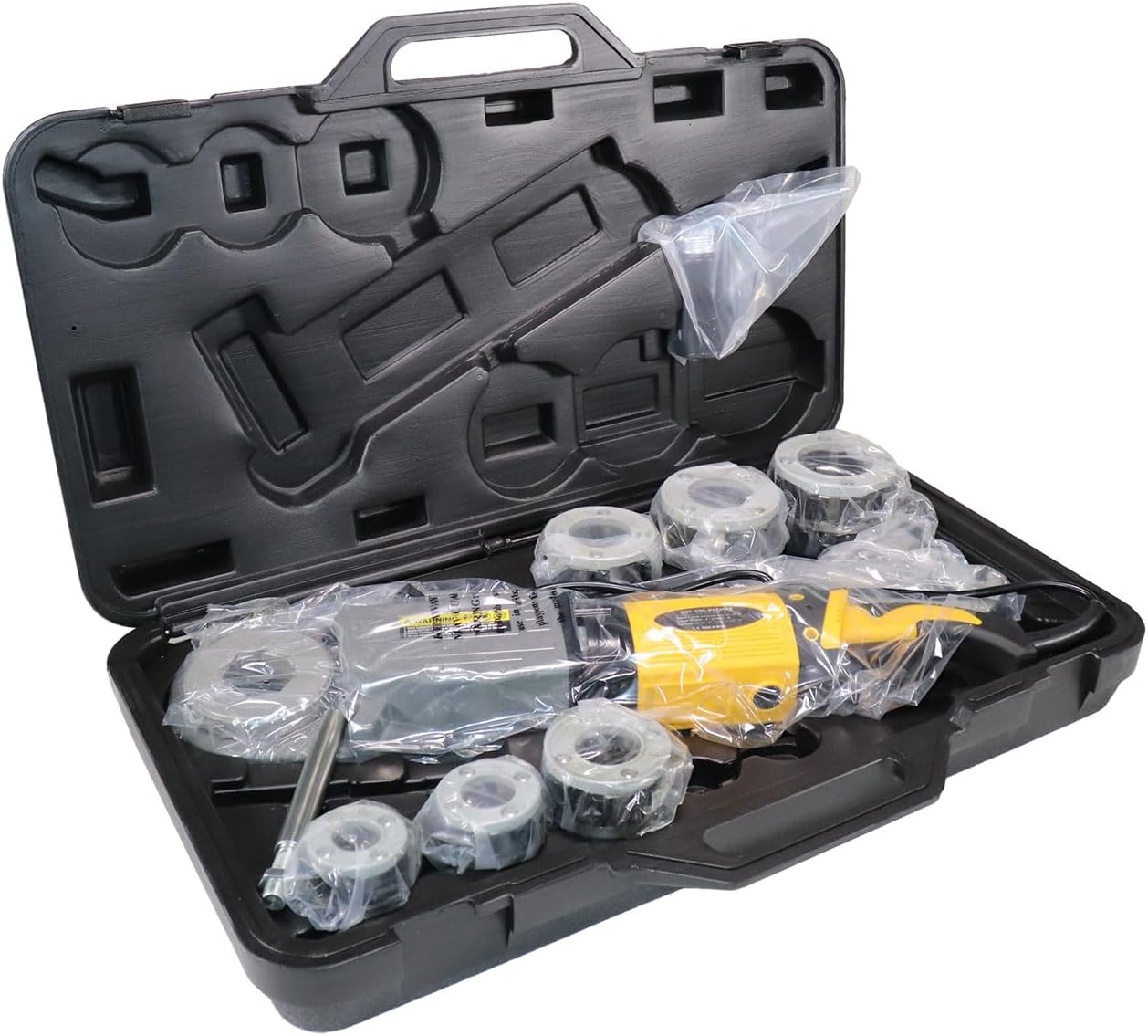 Steel Dragon Tools 600 PRO MAX 1/2 in. - 2 in. Handheld Power Pipe Threader fits RIDGID 11-R NPT Pipe Threading Die Heads with Carrying Case