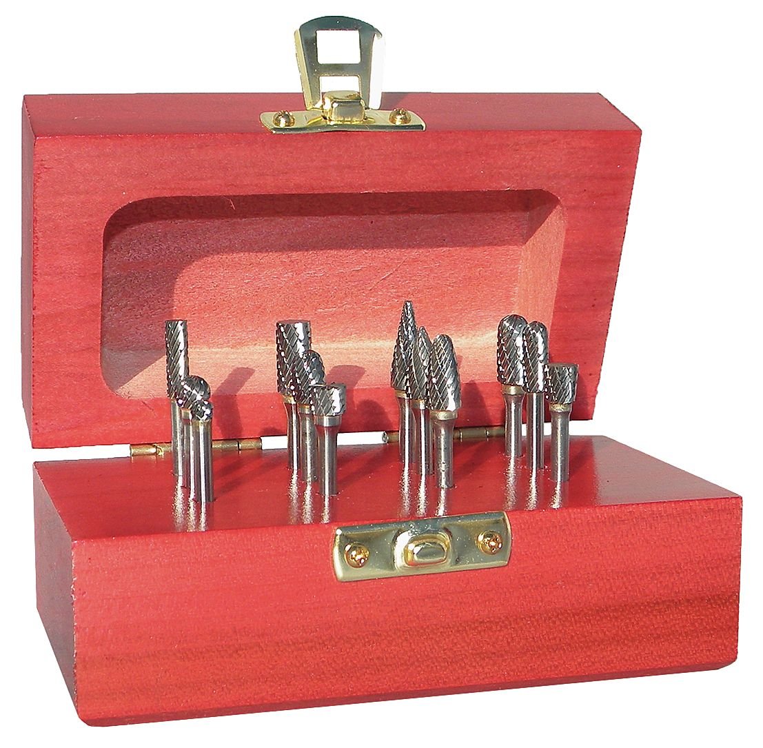 Monster Tool - 310-120013 - Carbide Bur Set, Double Cut, 9 Piece