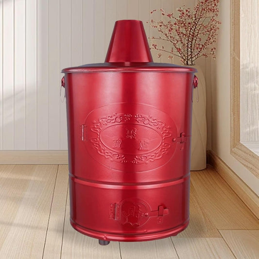 Heavy Duty Large Burn Barrel with Ventilation, Outdoor Incinerator with Lid, for Leaves, Trash, Documents & Backyard Debris