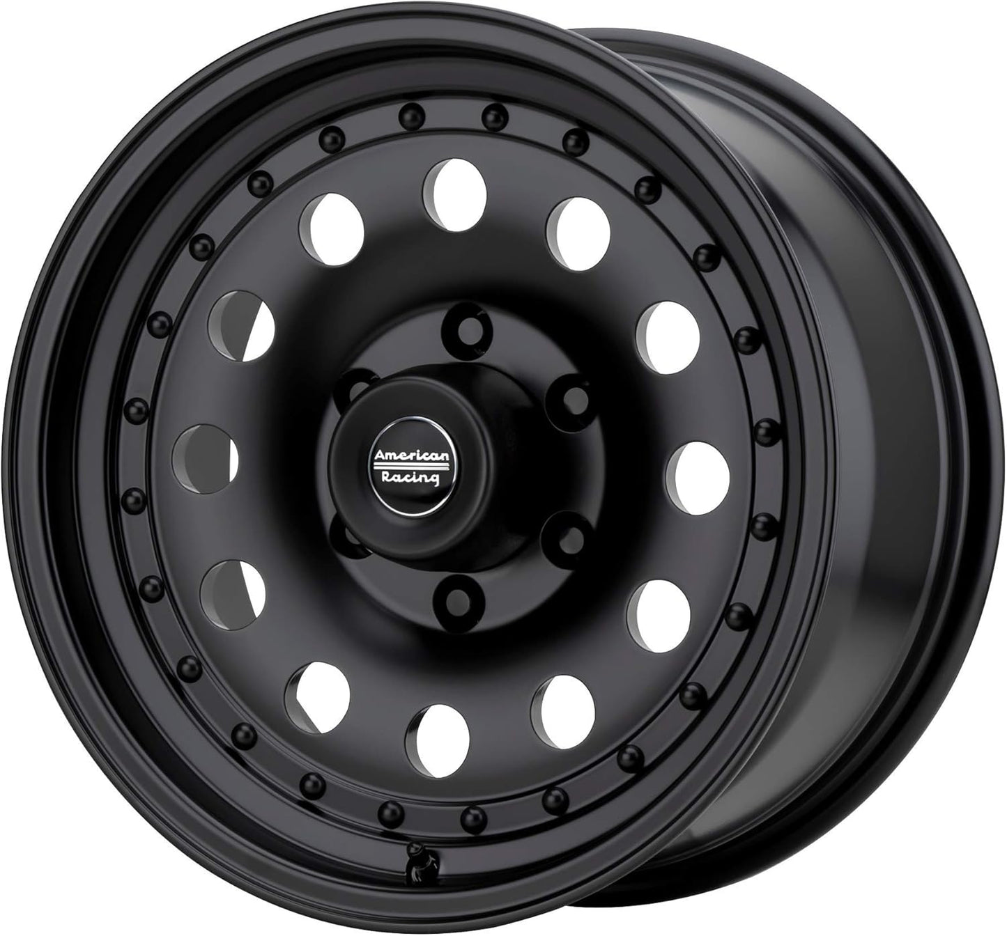 AMERICAN RACING AR62 Custom Wheel - 15" x 7", -6 Offset, 5x139.7 Bolt Pattern, 108mm Hub - OUTLAW II 1PC Satin Black