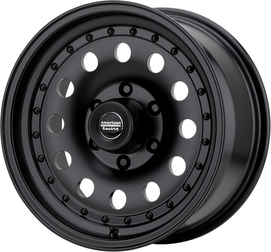 AMERICAN RACING AR62 Custom Wheel - 15" x 7", -6 Offset, 5x139.7 Bolt Pattern, 108mm Hub - OUTLAW II 1PC Satin Black