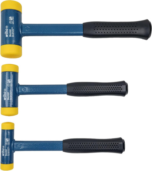 Wiha 80290 Medium Hard Dead Blow Hammer Set, 3-Piece