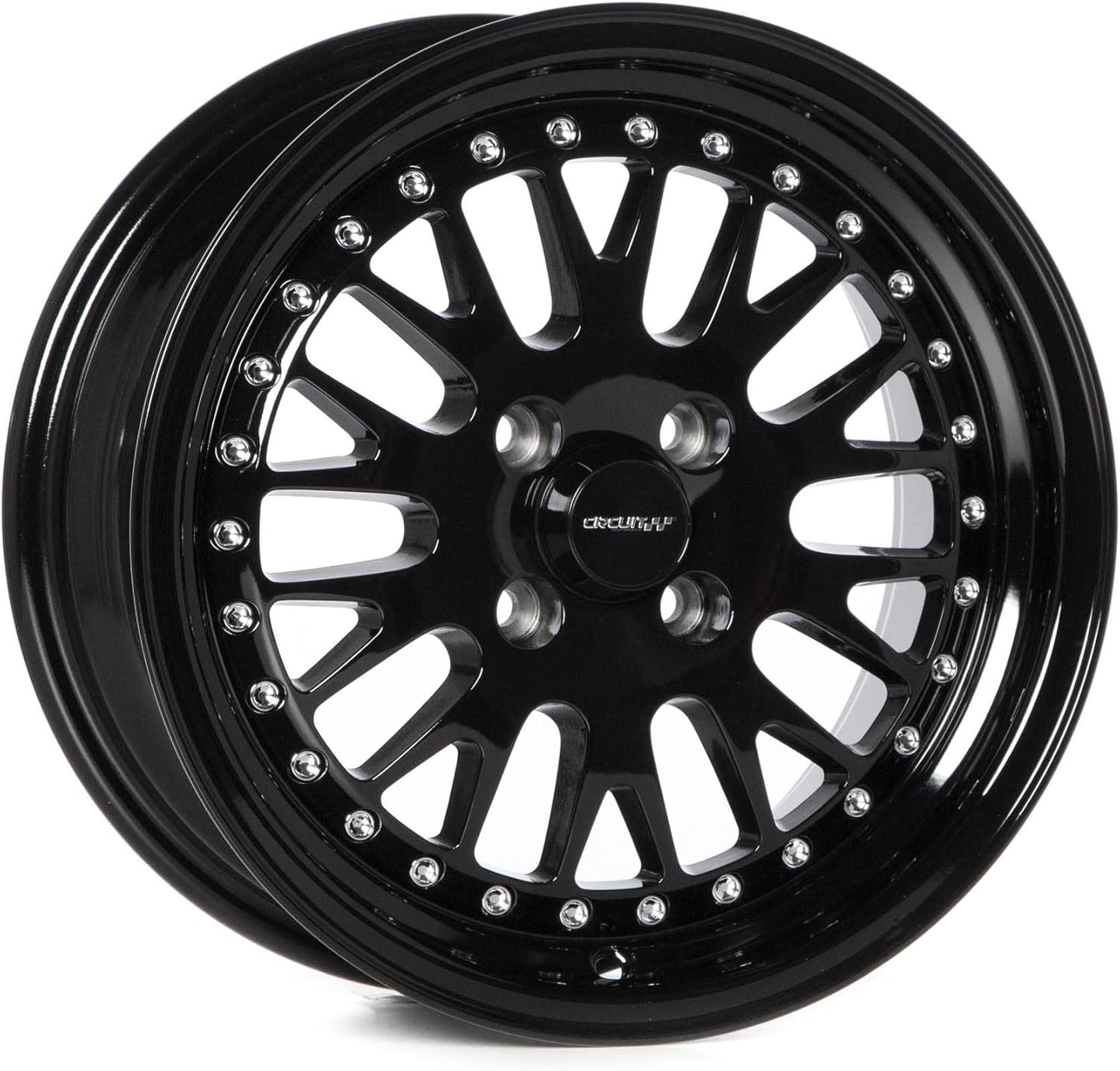 Circuit Performance CP21 15×7 Gloss Black 4×100 [+25mm] Wheel Rim compatible with Acura Integra, Honda Civic, Mazda Miata MX5, and BMW E30