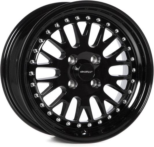 Circuit Performance CP21 15×7 Gloss Black 4×100 [+25mm] Wheel Rim compatible with Acura Integra, Honda Civic, Mazda Miata MX5, and BMW E30