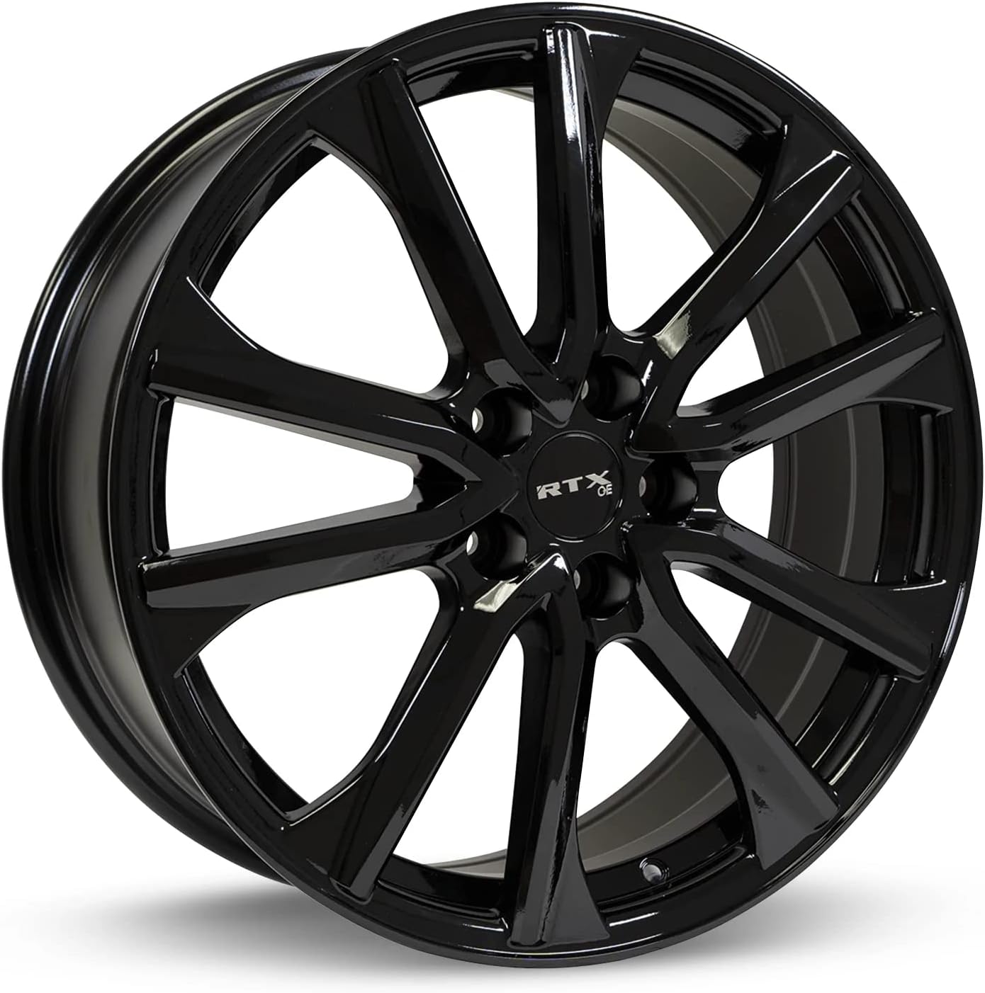 RTX ARAI Custom Wheel - 18x7.5, 45 Offset, 5x114.3 Bolt Pattern, 67.1mm Hub - Gloss Black Rim