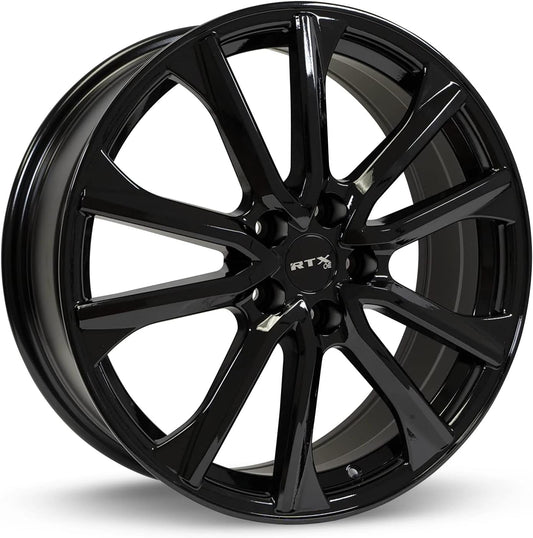 RTX ARAI Custom Wheel - 18x7.5, 45 Offset, 5x114.3 Bolt Pattern, 67.1mm Hub - Gloss Black Rim