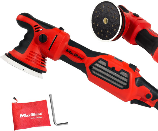 Maxshine MB15 Pro Brushless DA Polisher | 15mm Throw, 5\u201D Plate, 1200W Motor, 6-Speed, 5\/16\u201D-24 Thread | Auto, Boat & Marine Detailing Tool for Paint Correction, Swirl & Scratch Removal