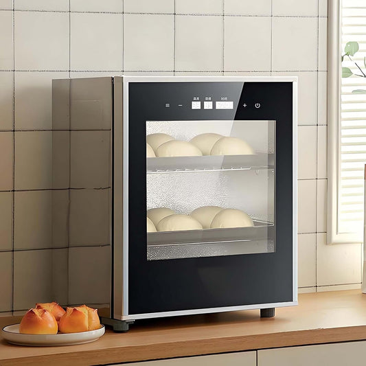 Electric Bread Proofer, 40L Dough Proofing Box with Timing and Humidity Control, Adjustable Temperature 20-50°C, Low energy consumption, for Sourdough, Yogurt Making