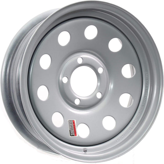 14x5.5 Steel Silver Modular Trailer Wheel 5x4.50