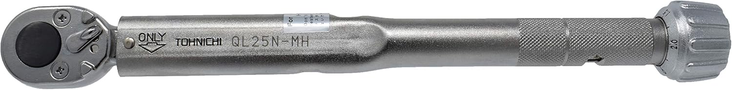 Tohnichi Adjustable Torque Wrench QL25N-MH, 5-25 Nm, Metal Handle