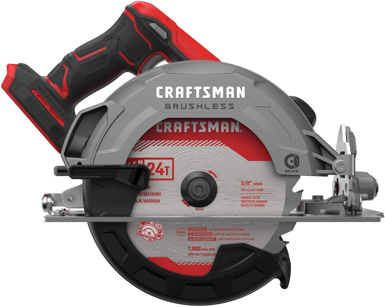 CRAFTSMAN V20 Cordless Circular Saw, 7-1\/4 inch, Bare Tool Only (CMCS550B)