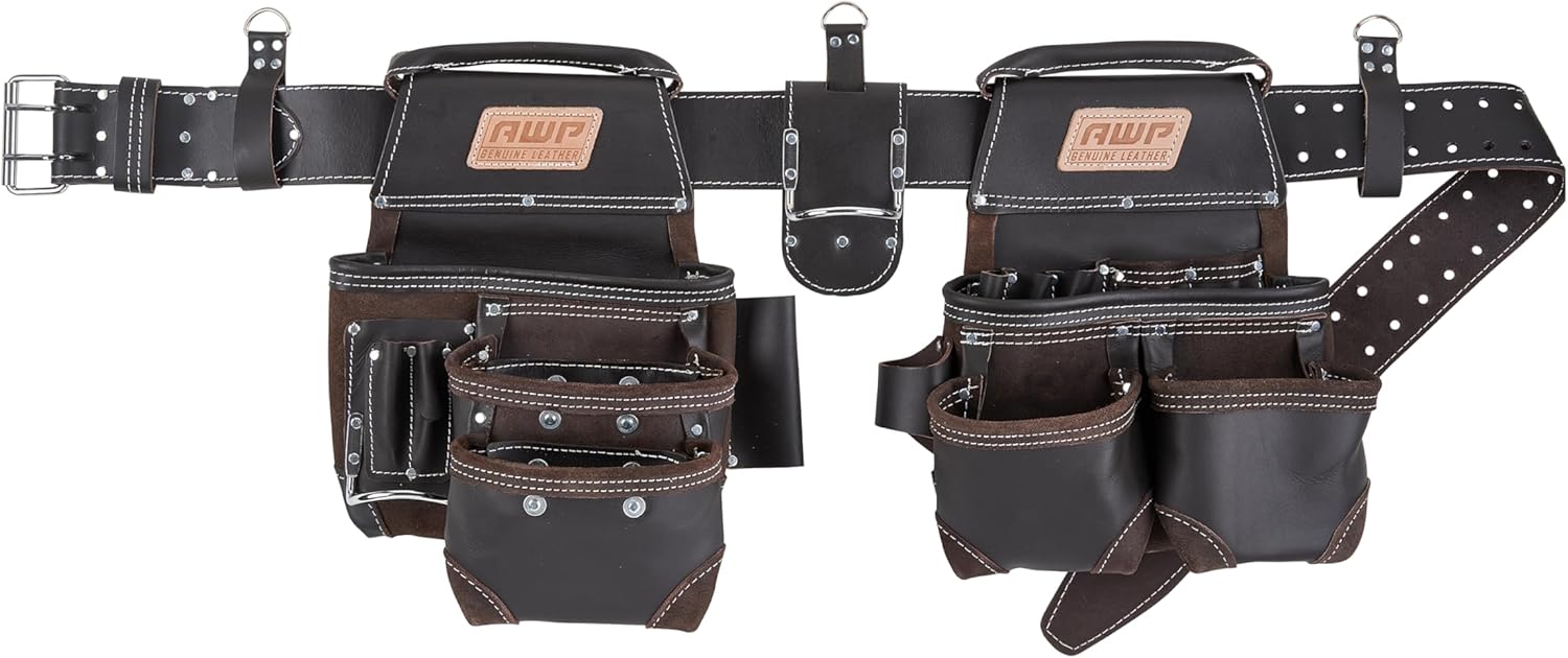 AWP Tool Belt, Tool Rig, Durable, Premium Tool Belt Organizer