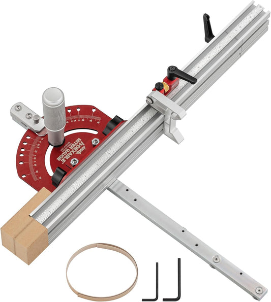 Woodpeckers in-DEXABLE Miter Gauge \u2013 Precision Table Saw Cross-Cuts with Micro-Adjust Flip Stop, Indexed Angles & Leaf Spring Miter Bar \u2013 USA-Made IMG-I
