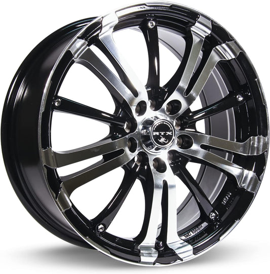 RTX ARSENIC Custom Wheel - 15x6.5, 40 Offset, 5x114.3 Bolt Pattern, 73.1mm Hub - Black with Machined Face Rim