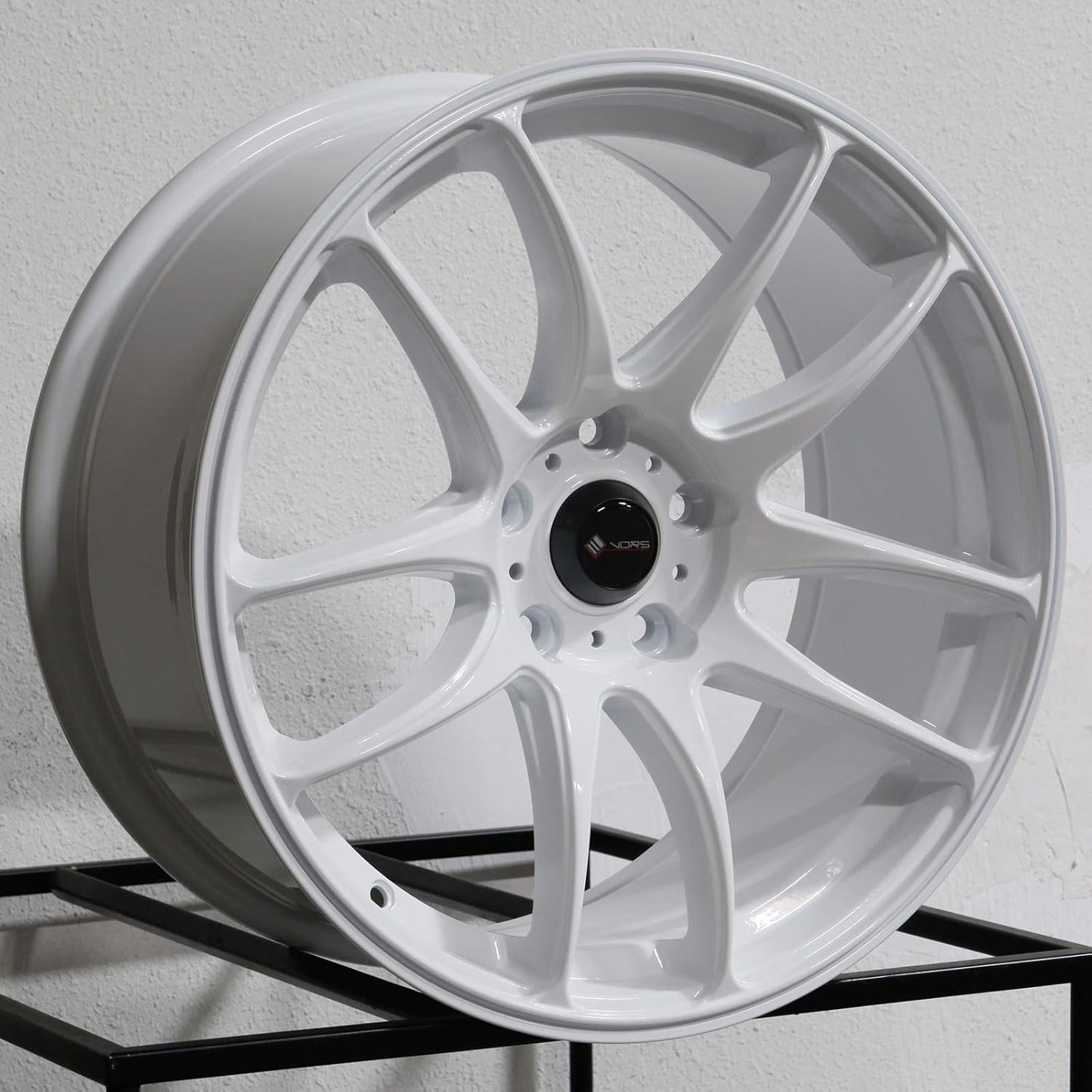 17x8 Vors TR4 5x114.3 35 White Wheel Rim 73.1