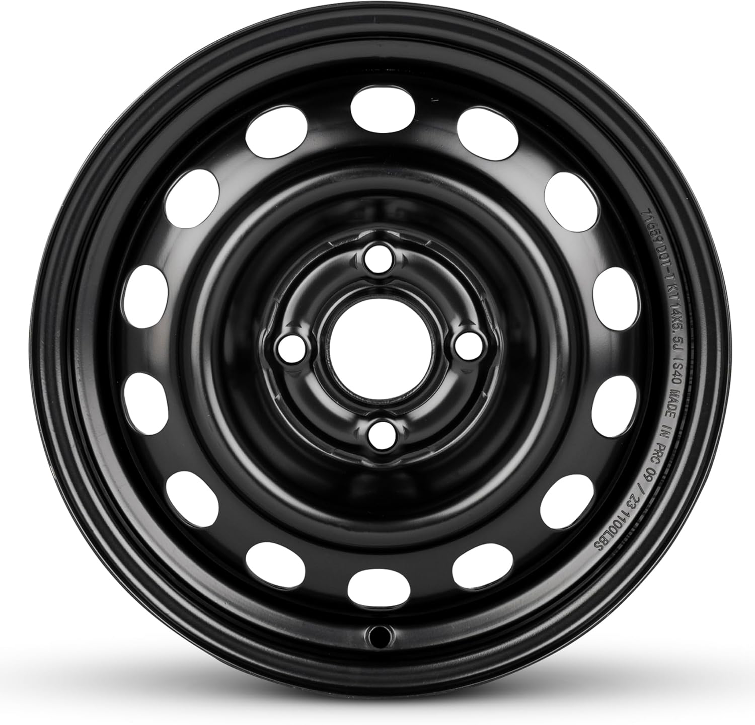 For 1991-2008 Mitsubishi Lancer 14 Inch Black Painted Steel Rim - OE Direct Replacement - Road Ready Car Wheel