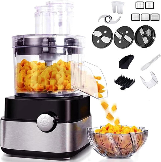 Commercial Food Processor, Electric Vegetable Chopper Food Chopper Electric Multifunctional Meat Grinder Blender for Dicing, Mincing, and Puree