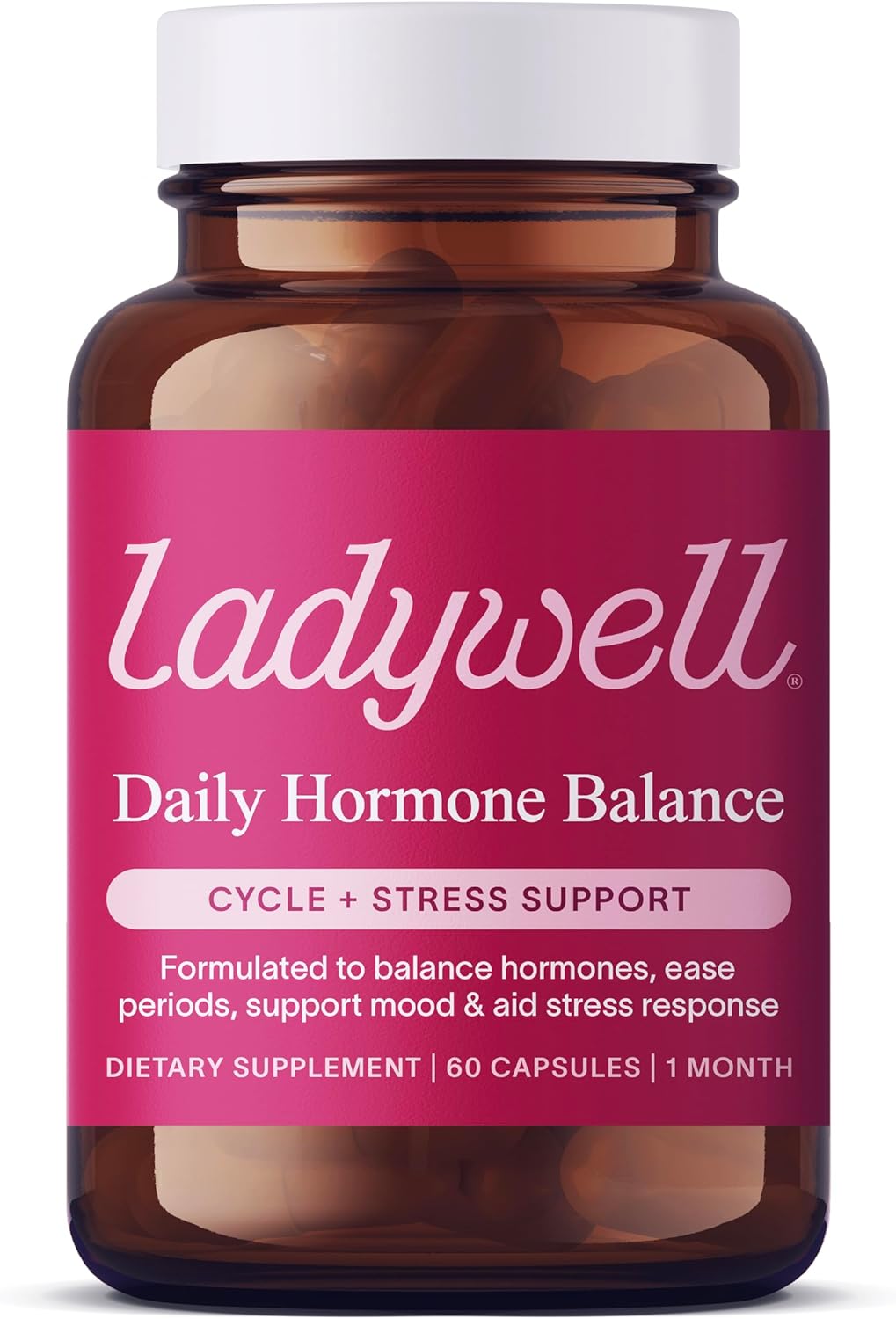 Daily Hormone Balance Capsules | Natural Cycle Support for Women | Supports Mood, Bloating, Cramps, Skin Health & Cravings | with Chasteberry, B Vitamins, Ashwagandha, Saffron & More | 60 Ct