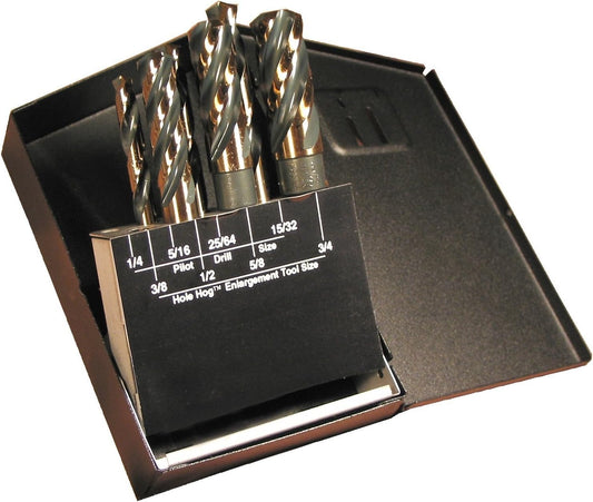 Viking Drill and Tool 38860 SP-6HHS Type 284-UB Magnum Super Premium 4 Flute Hole Hog Core Drill Set