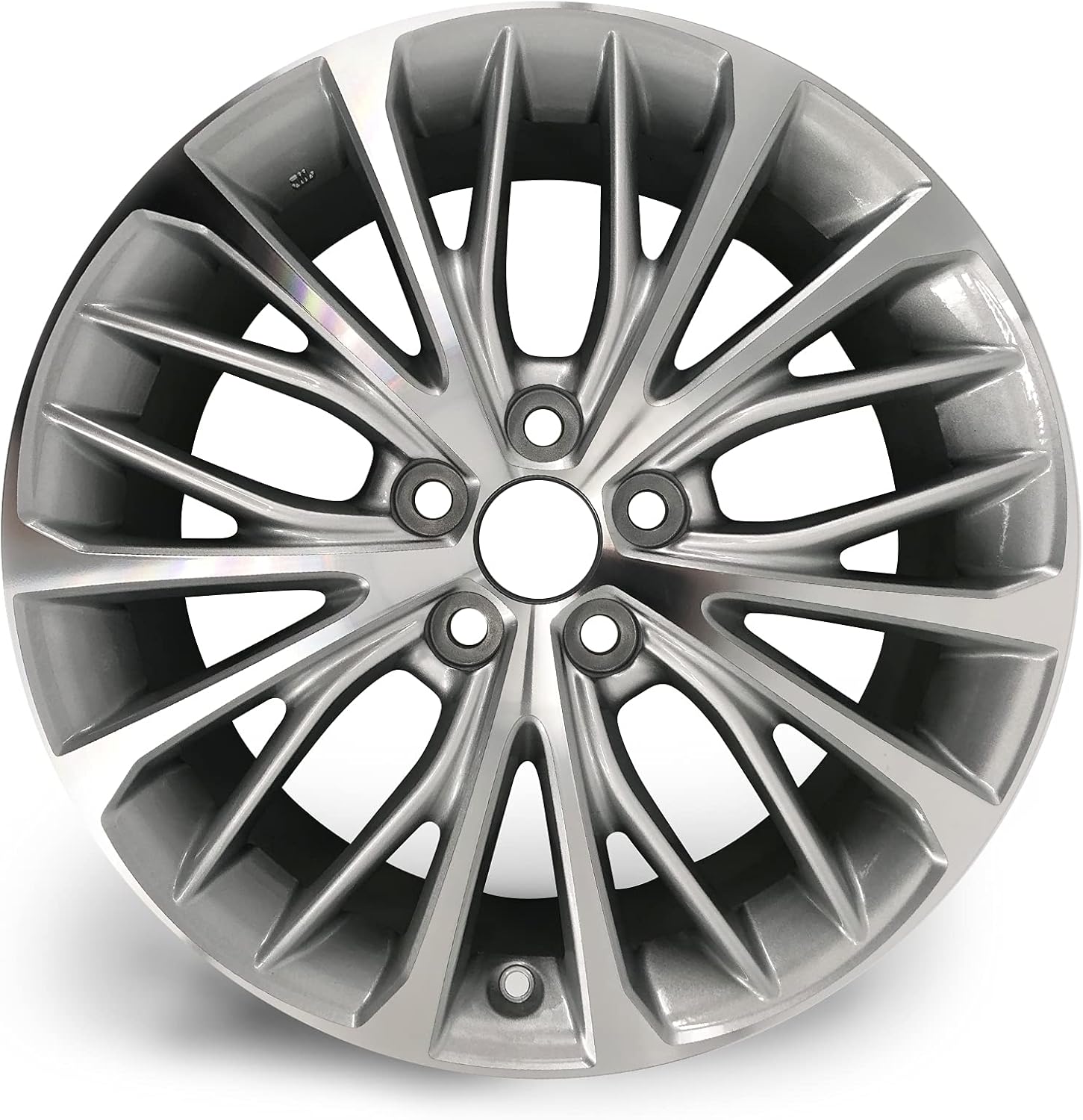 New Single 18" 18x8 Alloy Wheel for 2018–2021 Toyota Camry | OEM Design Replacement Rim | Machined Silver | Direct Fit - OE Stock Specs | 75221 75221A