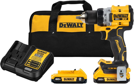 DEWALT 20V MAX XR Cordless Drill/Driver Kit, Brushless, Compact, with 2 Batteries and Charger (DCD800D2)