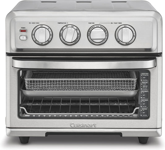 Cuisinart Air Fryer Toaster Oven with Grill, 1800W 8-1 Air Fryer Oven with Bake, Convection Bake, Grill, Broil and Warm Options, Large Capacity, 60-Minute Timer, TOA-70, Stainless Steel
