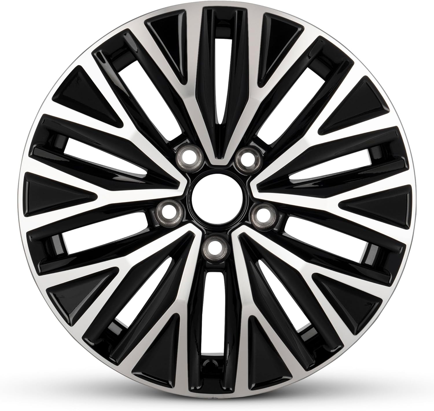 For 2019-2021 Volkswagen Jetta 16 Inch Machined Face with Painted Inlay Black Rim - OE Direct Replacement - Road Ready Car Wheel