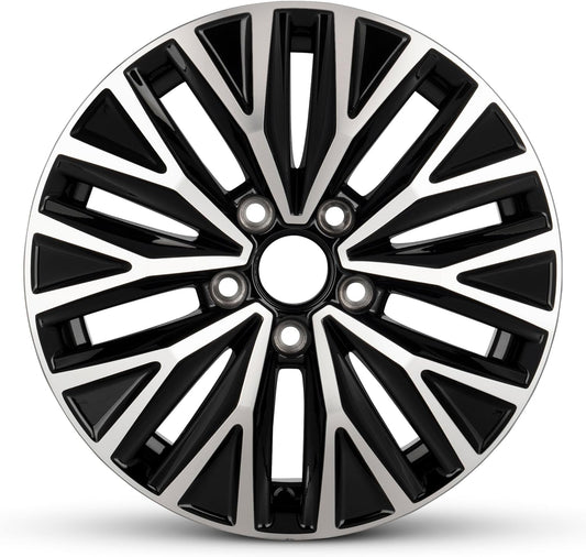 For 2019-2021 Volkswagen Jetta 16 Inch Machined Face with Painted Inlay Black Rim - OE Direct Replacement - Road Ready Car Wheel