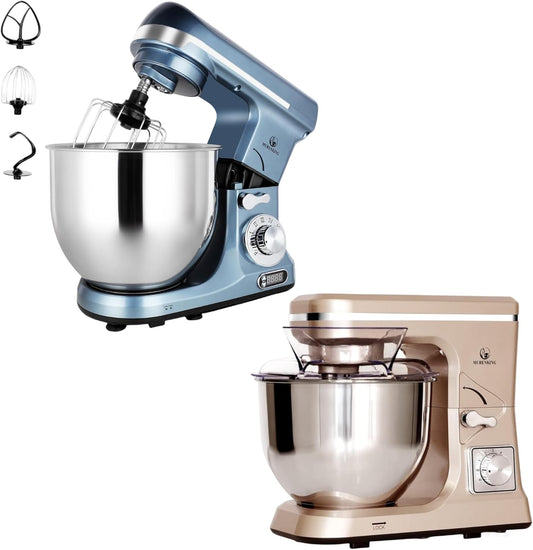 500W Stand Mixer MUNRENKING Tilt-Head Kitchen Food Mixers Electric Dough Mixer with 4 Accessories