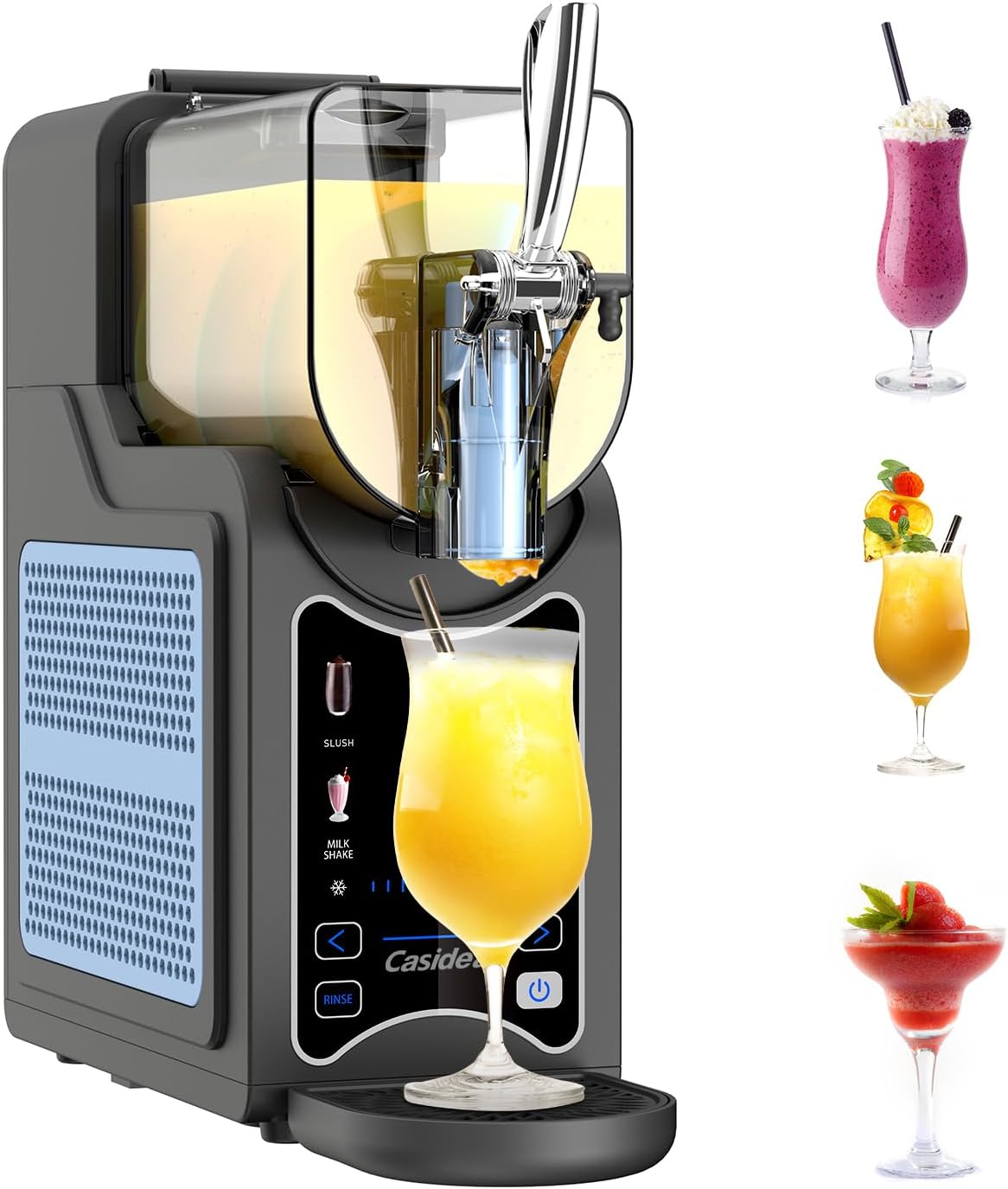 6 in 1 Slushie Machine for Home, No Ice Needed Slushy Machine 88oz Frozen Drink Maker, Bigger Tank, Auto Clean, Easy to Make Slush, Juice, Frappe, Milk Shake, Cold Drink and Cocktail