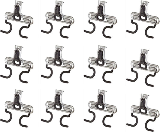 Rubbermaid Fasttrack Wall Double S Hook 2 Handle Garage Storage Organizer Rack for Hand Tools (12 Pack)