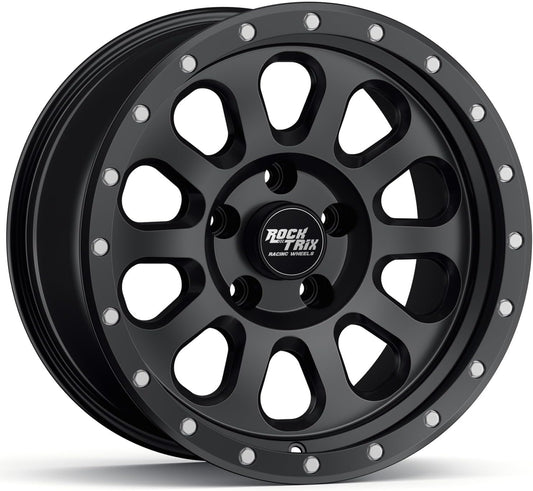 RockTrix RT111 18 inch Wheel Compatible with Toyota Tundra Land Cruiser Sequoia 18x9 5x150 Wheels (-12mm Offset) 110mm Bore, Black Wheels, Also Compatible with Lexus LX570
