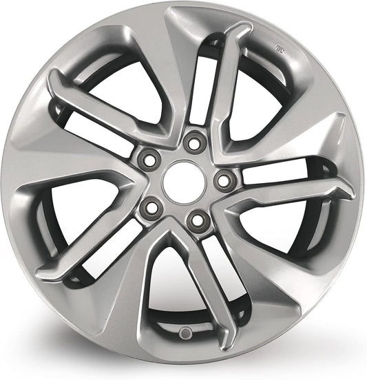 New Single 17" 17x7.5 Inch Alloy Wheel for 2018–2021 Honda Accord | OEM Design Replacement Rim | Silver Finish | Direct Fit - OE Stock Specs | 64125