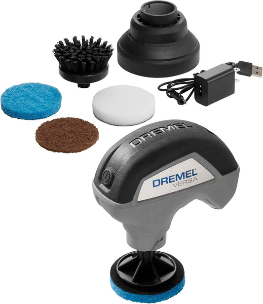 Dremel Versa Cleaning Tool - Grout Brush & Bathroom Shower Scrub - Versatile Kitchen & Bathtub Cleaner- Power Scrubber for Tile, Pans, Stoves, Tubs, Sinks Auto, & Grills - PC10-02