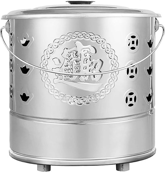 Incinerator, Burn Barrel, Yard Waste Incinerator, Incinerator Burn Barrel, Outdoor Fire Pits, for Paper Leaf, Trash, Wood, Backyard Bonfire (Size : X-Large)