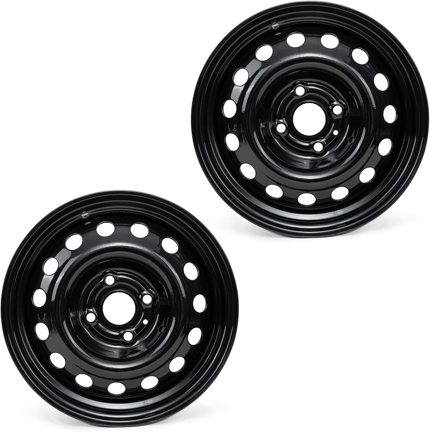 14inch New Rims for Hyundai Accent 2006 2007 2008 2009 2010 2011 2012 2013 2014 2015 2016 2017 Black Painted Steel Wheel 14x5.5inch OE Direct Replacement Car Wheel Set of 2