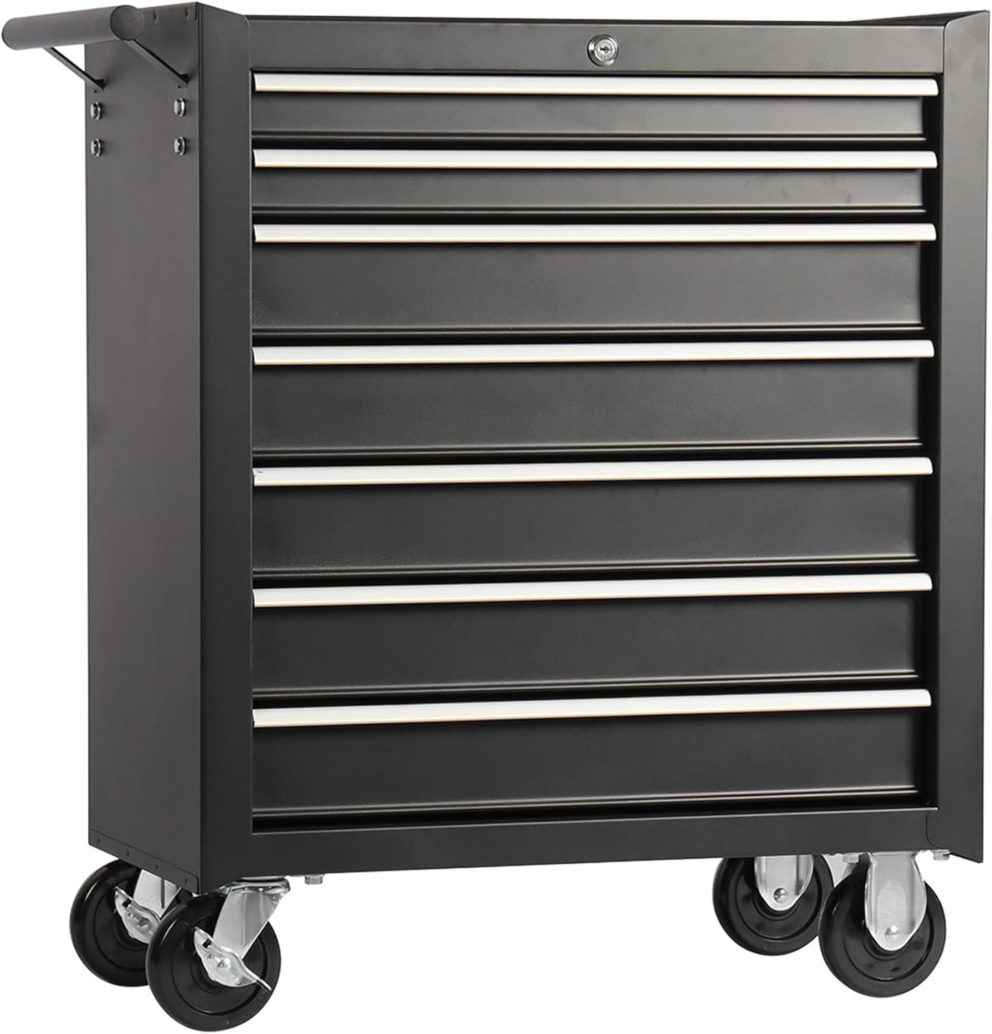 nifoti 7 Drawers Tool Cart on Wheels, Multifunctional Rolling Storage Tool Chest,Drawers Rolling Tool Trolley Organizer Case for Garage,Warehouse,Workshop,Repair Shop (7 Drawers - Black)