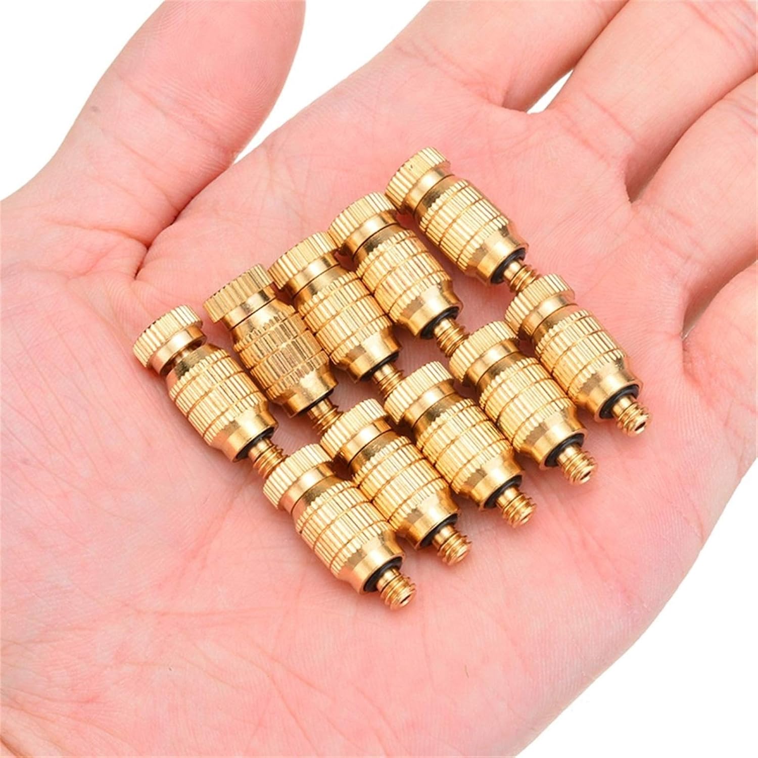 Pfeilzieher 50pcs Brass Mister Nozzle for Outdoor Cooling System high Pressure misting nozzles for humidification atomizing misting Sprayer Fog nozzles for Garden Landscaping dust Control Size 0 1mm