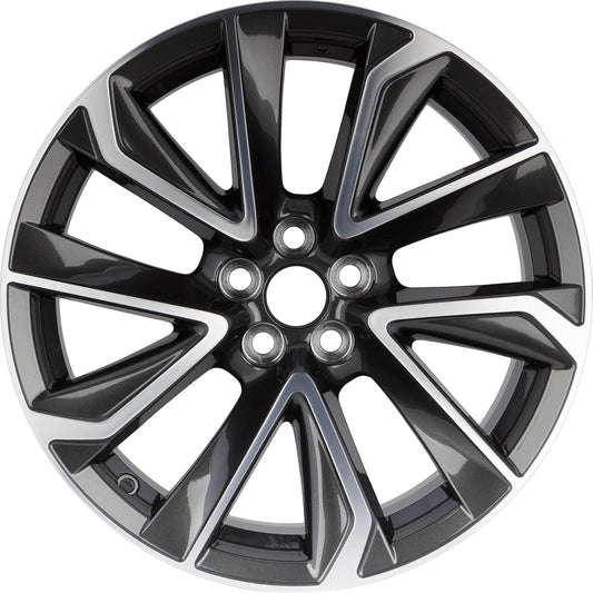 Replacacement New 18"x8" Premium Charcoal Grey Aluminum Alloy Wheel Rim Fits 2019, 2020,2021 FIts Toyota Corolla | ALY75236U30N | Direct Fit - OE Stock Specs