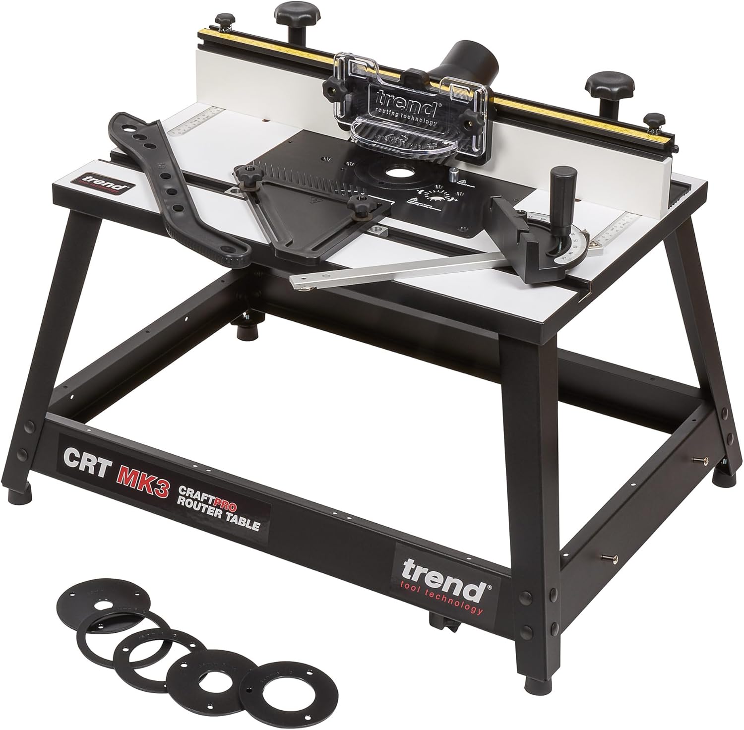 Trend Portable Benchtop Router Table with Robust Construction for Workshop & Site Use, 120V (NVR Switch Not Included), CRT/MK3