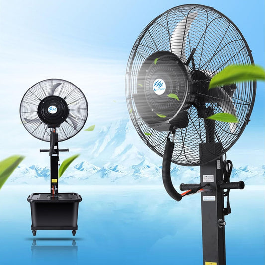 Outdoor Misting Fan Commercial Oscillating Fan for Patio, Portable Industrial Floor Pedestal Fan, Water Mist Cooling Spray Fan, with with 11 Gallon Tank, 3 Speeds ( Color : Fixed , Size : 75cm(30in) )