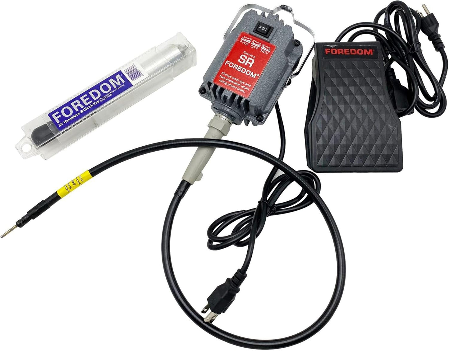 Foredom Flexible Shaft Grinder, Micromotor Power Tool Kit with Foot Pedal, Handpiece