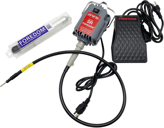 Foredom Flexible Shaft Grinder, Micromotor Power Tool Kit with Foot Pedal, Handpiece