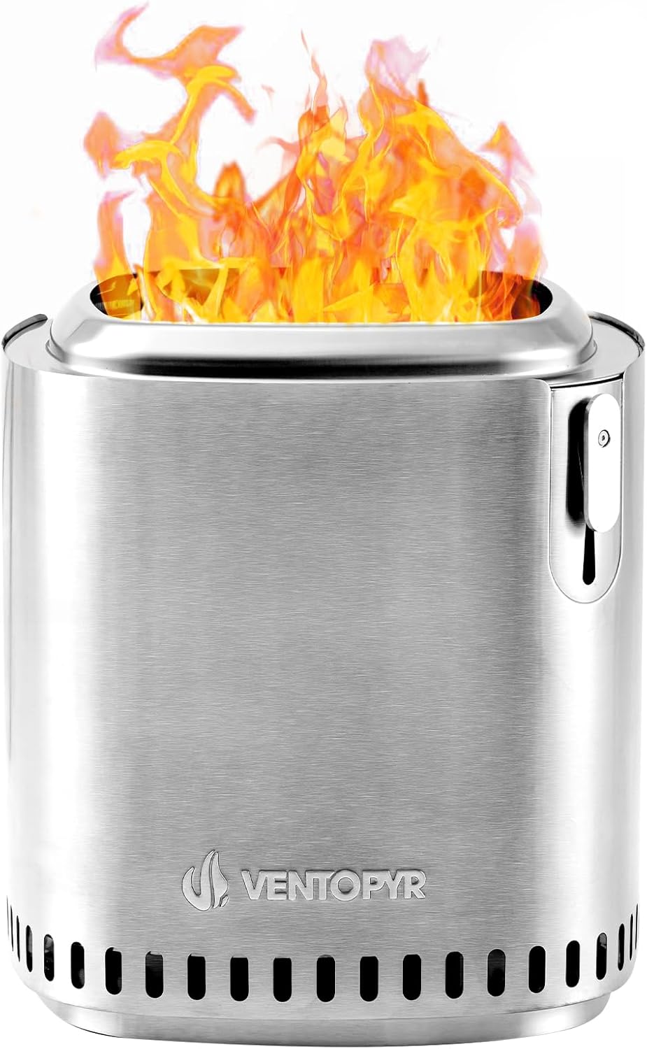 COSIEST 17" Outdoor Smokeless Fire Pit with Removable Ash Pan, Stainless Steel Wood Burning Fireplace, Portable Camping Firepit with Organizer Bag & Mat, Bonfire for Patio Party Yard Christmas