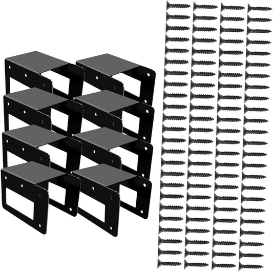 KiBcsLic Firewood Rack Outdoor Indoor DIY Wood Holder, Fireplace Firewood Storage Rack, 8 Pieces