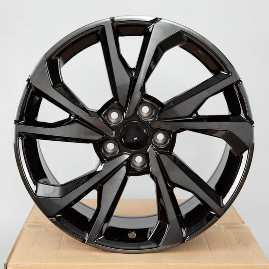 New 18"x8" Single Wheel Rim For Honda Civic 2017 2018 2019 2020 2021, Premium Aluminum Alloy 18 inch rims Black Direct Replacement Car Rim (one)