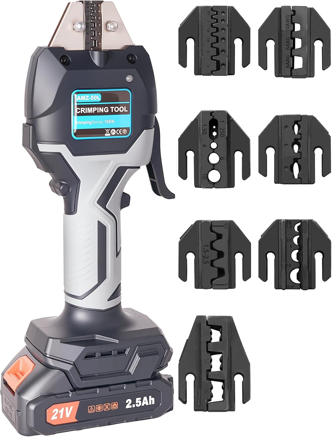 AMZCNC Electric Crimping Tool Set Electric Wire Crimper - Heat Shrink, Nylon, Insulated Flag, Non-Insulated Connectors