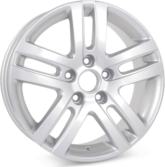 New 16" Alloy Replacement Wheel for Volkswagen Jetta VW 2005 2006 2007 2008 2009 2010 2011 2012 2013 2014 2015 2016 2017 2018 Silver Rim 69812