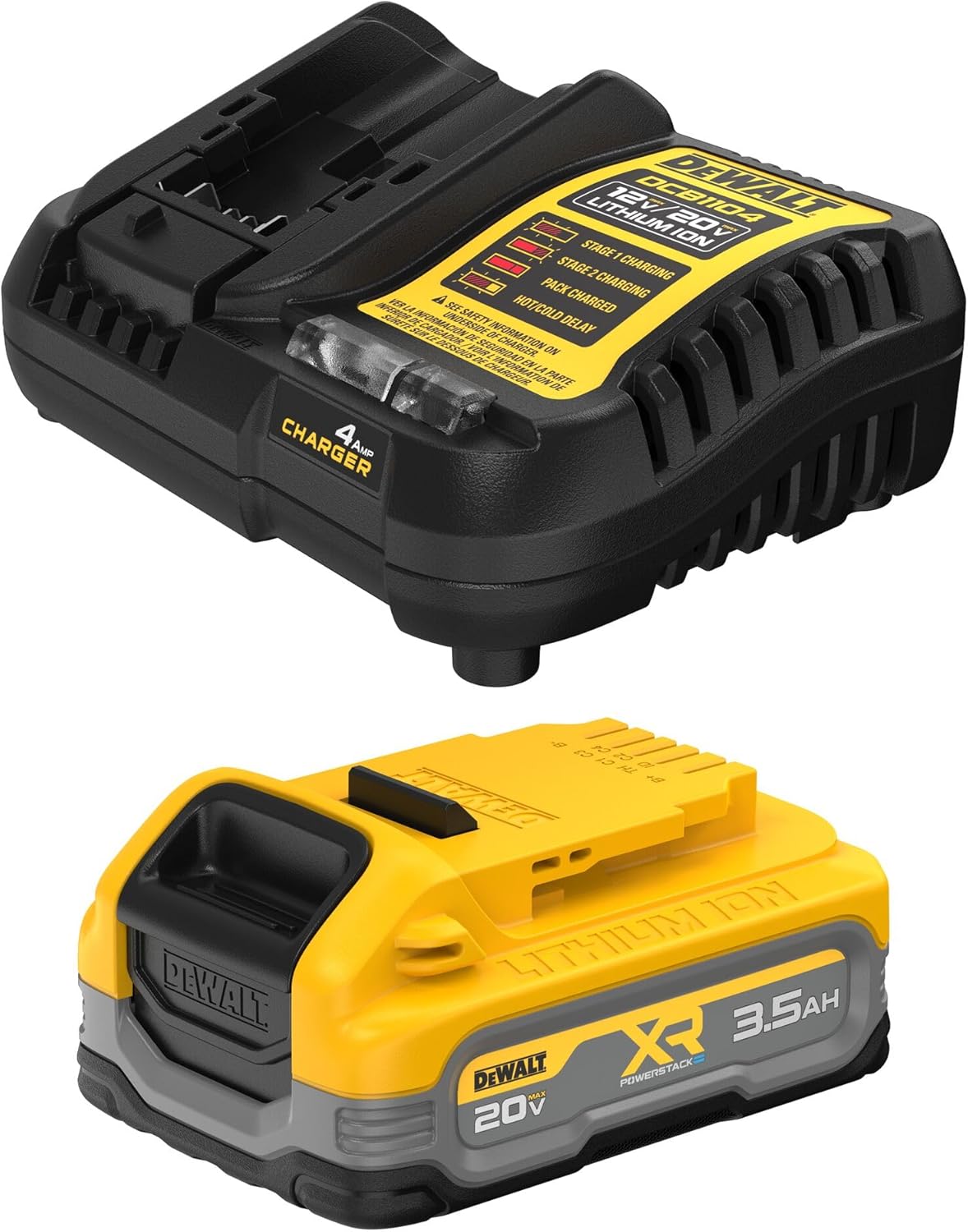 DEWALT 20V MAX XR POWERSTACK 3.5 Ah Power Tool Battery and Charger Kit (DCBP320C)